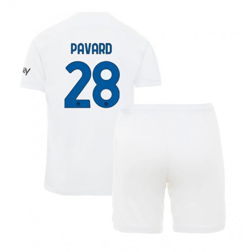 Dres Inter Milan Benjamin Pavard #28 Gostujuci za djecu 2023-24 Kratak Rukav (+ kratke hlače)